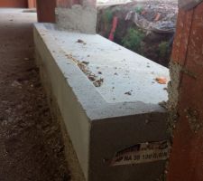 Le seuil(appui de fen&ecirc;tre en fait ...) de la porte d'entr&eacute;e