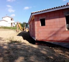 Etanchéité et terrassement en cours