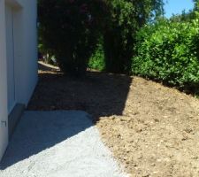 Terrassement fait avec beaucoup de sérieux.