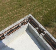 D&eacute;tail du ferraillage d'un angle