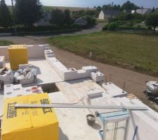 Les murs de la maison montent