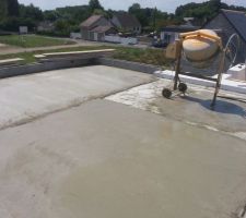 Et enfin la chape au mortier !