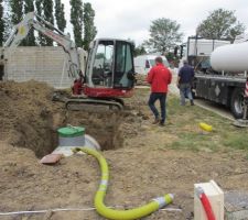 Installation de la cuve de gaz