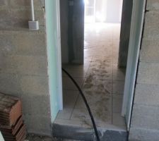 20cm d'isolation   chape...et carrelage boueux non prot&eacute;g&eacute;