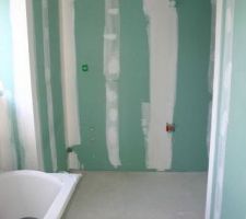 Salle de bain du bas bandes faites