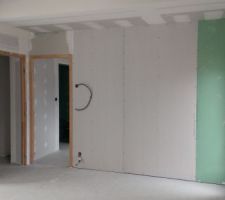 Cloison de la chambre du RDC