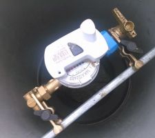 Compteur d'eau mis en place.