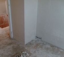 Plâtre cloison chambre sdb étage