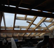 Chevetres pour deux velux, plein sud.