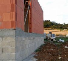 Mortier hydrofuge posé.