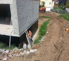 Prise des niveaux pour le drainage périphérique