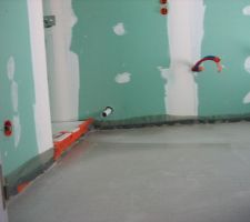 Chape dans Sdb Etage