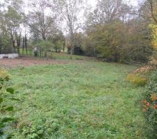 Photos du terrain legèrement en pente