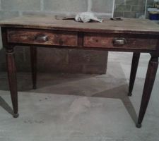 Restauration de la table de mes grands-parents: dans son jus!