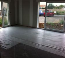 Protection des sols et plinthes et ouvertures pour la peinture...