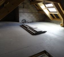 Pose du CTBH pour la pièce au dessus du garage