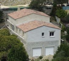 1&egrave;re couche enduit en cours