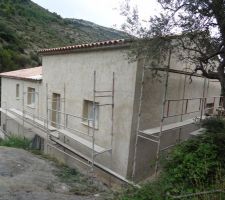 1&egrave;re couche enduit en cours