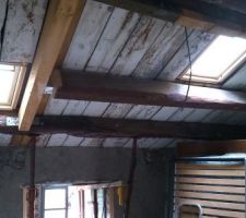 Les deux Velux ont été placés . Cela fait plus de lumière