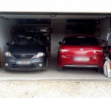 Porte 4 m garage 5 m c'est juste mais ça rentre