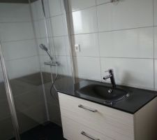 La salle d'eau de notre chambre (il manque le miroir)