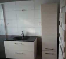 La salle d'eau de notre chambre (il manque le miroir)