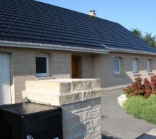 Muret en briques fleur de tilleuil commandées en même temps que la maison pour avoir la même réf et même couleur