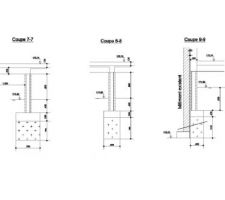 Coupes sur fondations projetées (en partie)