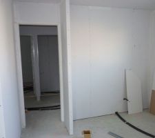 Photo de la pose d'isolant et de plaques de BA13 n°34