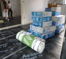 Photo de la pose du plancher chauffant n°1