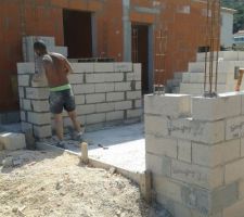 Garage en cours de construction