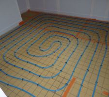 Photo de la pose du plancher chauffant n°11