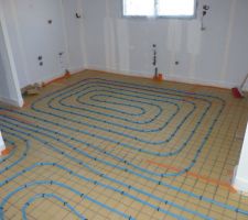 Photo de la pose du plancher chauffant n°14