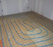 Photo de la réalisation de la chape anhydrite n°3