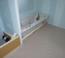 Photo de la réalisation de la chape anhydrite n°14