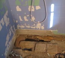 Etat du plancher après la "petite" fuite de la douche
