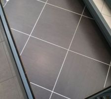 Carrelage des 2 WC et salle d'eau de la suite parentale 31 x 31 Magnet Marron