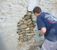 Voila le rendu final avant que le pignon soit rejointé totalement dans quelques temps