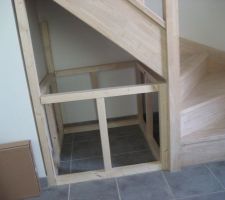 02/09/2014-Placard sous escalier pour chaussures (en cours)