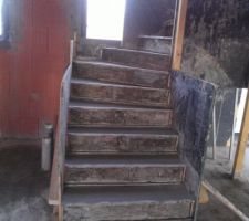 Escalier sur mesure coulé sur place en 2 jours