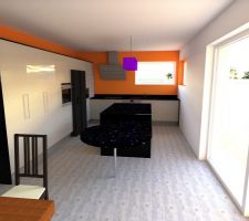 Simulation 3D de la cuisine (Modélisation Sketchup - Rendu Kerkythea)