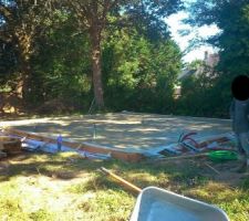 La dalle coulee le 20 aout