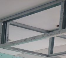 Construction ossature faus plafond en retombée