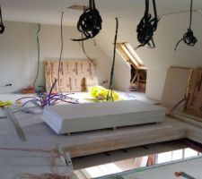 L'étage avec la mezzanine et les 2 chambres
