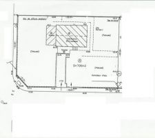 Plan de notre terrain avec maison existante