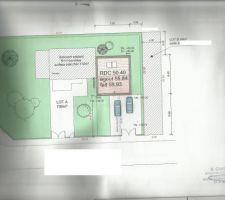 Implantation de notre future construction elle sera donc coll&Atilde;&copy;e &Atilde;&nbsp; l'ancienne