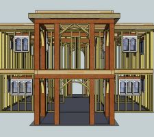 Projet étude MOB. Résidence Orientale
Façade arrière ossature bois maison R 1 de 150 m²