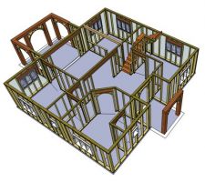 Projet étude MOB. Résidence Orientale
ossature bois maison R 1 de 150 m²
Structure MOB Rch