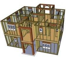 Projet étude MOB. Résidence Orientale
ossature bois maison R 1 de 150 m²
Structure MOB Rch