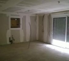 Bande de placo faire en cours de séchage